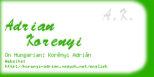 adrian korenyi business card